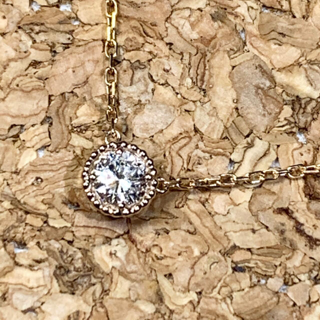 売り出し大特価 ダイヤモンド0.20ct 一粒ダイヤ ミル打ち k18
