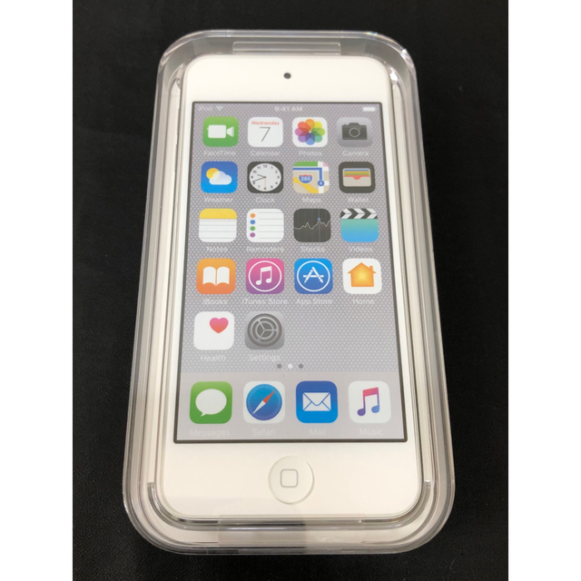 Apple(アップル)の新品 Apple iPod touch MKWR2J/A 128GB シルバー スマホ/家電/カメラのオーディオ機器(ポータブルプレーヤー)の商品写真