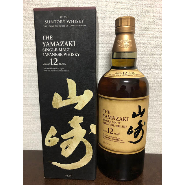 送料無料◆サントリー 山崎12年シングルモルト◆700ml箱付きマイレージ付食品/飲料/酒