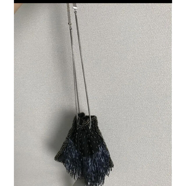 BIGOTRE ビゴター ビジューショルダーバッグ黒 - ショルダーバッグ