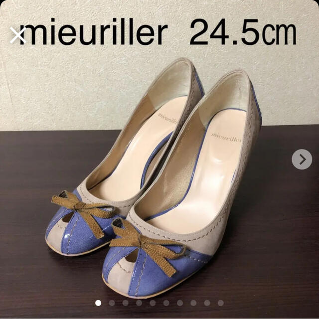 mieuriller☆リボン付きパンプス24.5㎝