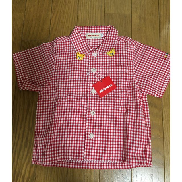 mikihouse(ミキハウス)のミキハウス ギンガムチェックシャツ 80 キッズ/ベビー/マタニティのベビー服(~85cm)(シャツ/カットソー)の商品写真