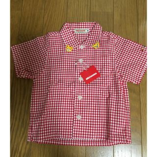 ミキハウス(mikihouse)のミキハウス ギンガムチェックシャツ 80(シャツ/カットソー)