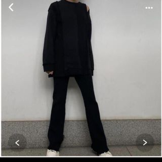 ジョンリンクス(jonnlynx)のパーパーズ　Wool Rib Line Pants / Black(カジュアルパンツ)