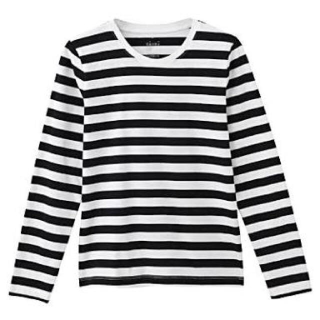 MUJI (無印良品)(ムジルシリョウヒン)の無印 長袖Tシャツ 黒 レディースのトップス(Tシャツ(長袖/七分))の商品写真