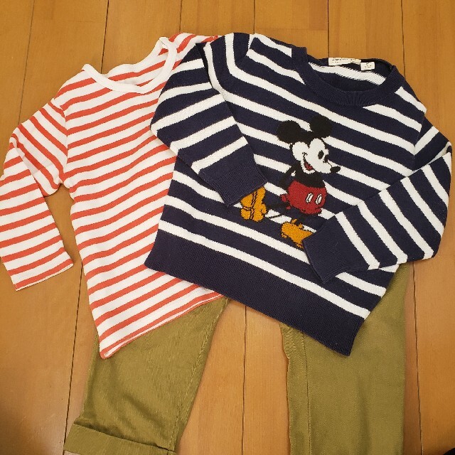 UNIQLO(ユニクロ)のUNIQLOカットソー&綿ニット キッズ/ベビー/マタニティのキッズ服男の子用(90cm~)(ニット)の商品写真