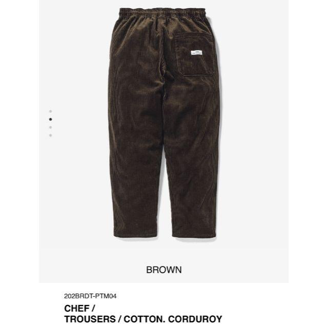 W)taps(ダブルタップス)のBROWN M 20AW WTAPS CHEF / TROUSERS / COT メンズのパンツ(ワークパンツ/カーゴパンツ)の商品写真