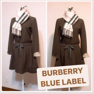 バーバリーブルーレーベル(BURBERRY BLUE LABEL)のバーバリーブルーレーベル　チェックワンピース(ひざ丈ワンピース)