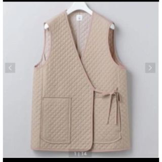 ビューティアンドユースユナイテッドアローズ(BEAUTY&YOUTH UNITED ARROWS)の＜6(ROKU)＞QUILTED VEST/ベスト　36 ベージュ 新品　完売(ベスト/ジレ)