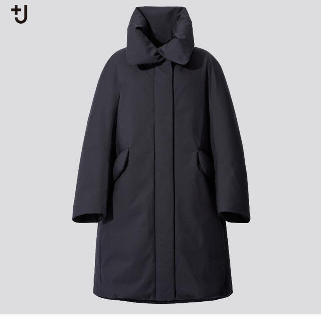 Jil Sander(ジルサンダー)のハイブリッドダウンコート　ネイビー　ジルサンダーコラボ　UNIQLO レディースのジャケット/アウター(ダウンジャケット)の商品写真