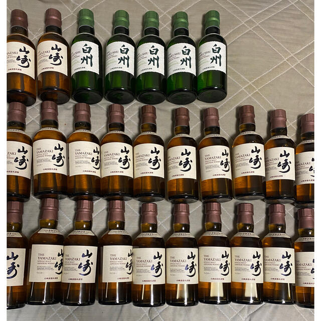 山崎 NV 180ml 25本セット、白州 NV 180ml 5本-
