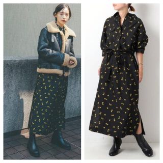 スピックアンドスパン(Spick & Span)の11/27まで！【SECOND FEMALE】EIMY FLOWER DRESS(ロングワンピース/マキシワンピース)