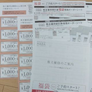 ハーバー(HABA)のHABA　株主優待割引き券1000円×20枚(その他)