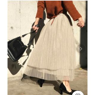 アメリヴィンテージ(Ameri VINTAGE)のameri LOTUS PLEATS TULLE SKIRT(ロングスカート)