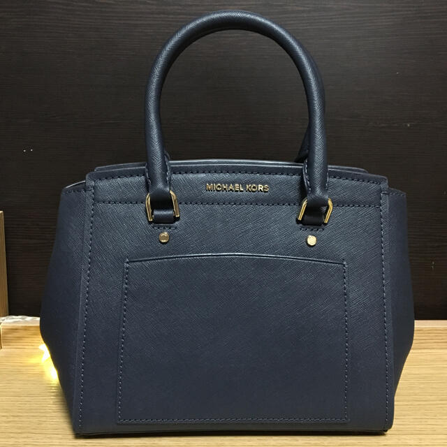 Michael Kors(マイケルコース)の新品開封のみ✨ マイケルコース ハンドバッグ ネイビー ショルダー紐付き レディースのバッグ(ハンドバッグ)の商品写真