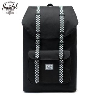 ハーシェル(HERSCHEL)の【新品未使用】ハーシェル チェッカー柄ストラップブラック リュック バックパック(リュック/バックパック)