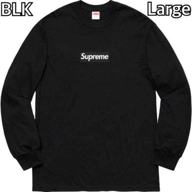 Supreme Box Logo L/S Tee Black Large - Tシャツ/カットソー(七分/長袖)