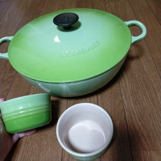 ルクルーゼ(LE CREUSET)のルクルーゼ マルミット 26cm キウイ ココット セット(鍋/フライパン)