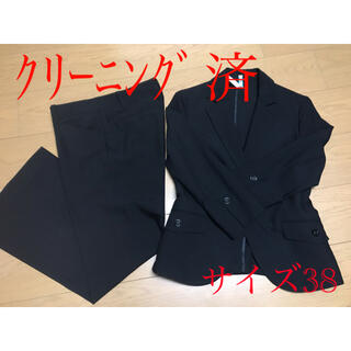 ロートレアモン(LAUTREAMONT)の黒パンツスーツ  サイズ38(スーツ)
