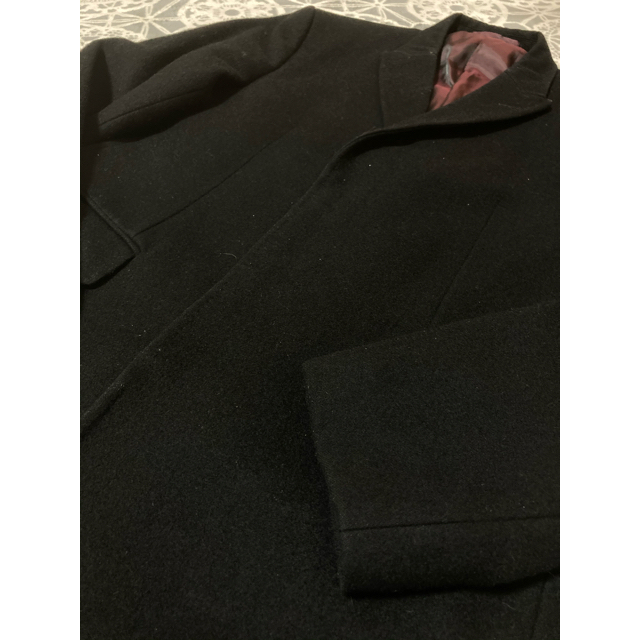 LAD MUSICIAN(ラッドミュージシャン)のラッドミュージシャン  ウールチェスターコート　42 ブラック メンズのジャケット/アウター(チェスターコート)の商品写真