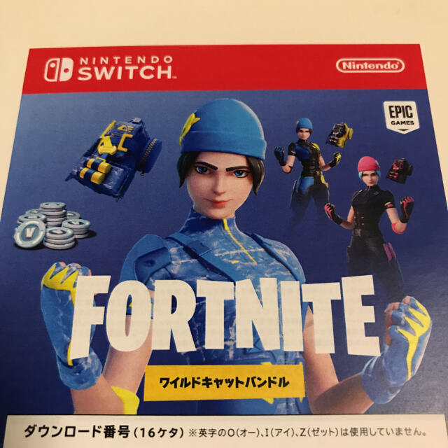Nintendo Switch Fortnite 特典コード チラシ