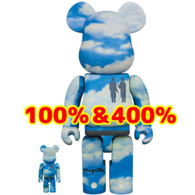 MEDICOM TOY(メディコムトイ)の正規品　BE@RBRICK René Magritte 400%  100 % エンタメ/ホビーのおもちゃ/ぬいぐるみ(キャラクターグッズ)の商品写真