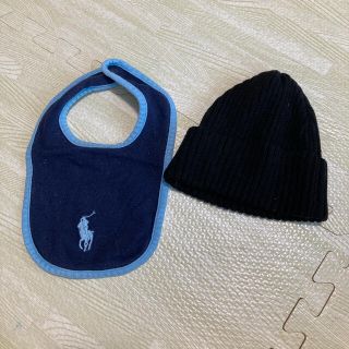 ラルフローレン(Ralph Lauren)のラルフローレン  スタイ&ニット帽セット(ベビースタイ/よだれかけ)