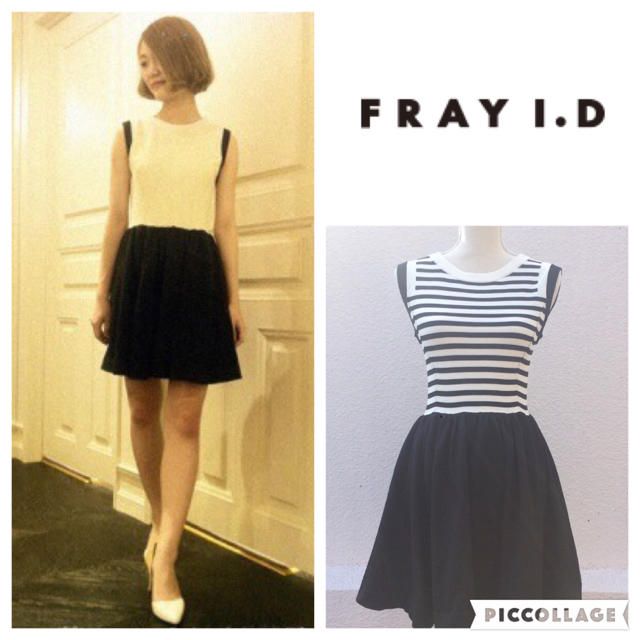 FRAY I.D(フレイアイディー)のFRAY I.D 配色ワンピース レディースのワンピース(ミニワンピース)の商品写真