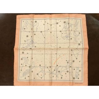 HERMES エルメス カレ 45 星座 星 スカーフ サーモンピンク