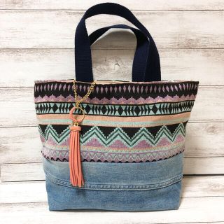 wood様☺︎2点おまとめ☺︎ハンドメイド ☺︎小さめトートバッグ☺︎ネイティブ(バッグ)