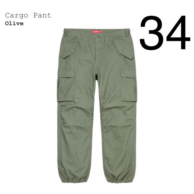 【34】 Supreme Cargo pant Olive 20FWメンズ