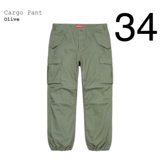 シュプリーム(Supreme)の【34】 Supreme Cargo pant Olive 20FW (ワークパンツ/カーゴパンツ)