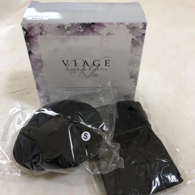 viage 新品 ナイトブラ ブラック S レディースの下着/アンダーウェア(ブラ)の商品写真