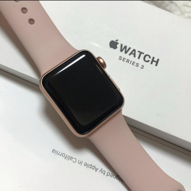 Apple Watch3 GPS + Cellular ゴールド38ミリレディース