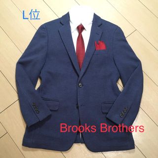 ブルックスブラザース(Brooks Brothers)の極美品★ブルックスブラザーズ×お洒落なネイビーニットジャケット★伸縮◎A273 (テーラードジャケット)