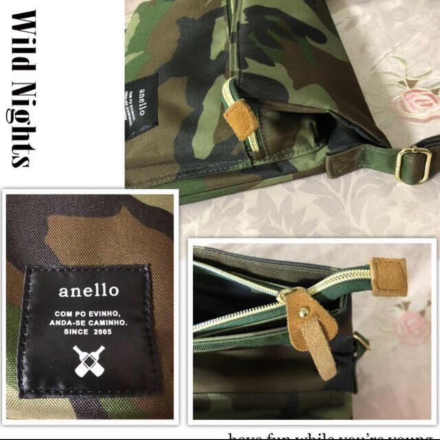 anello(アネロ)の【専用】アネロ   anello の口折れショルダーバッグ   迷彩 レディースのバッグ(ショルダーバッグ)の商品写真