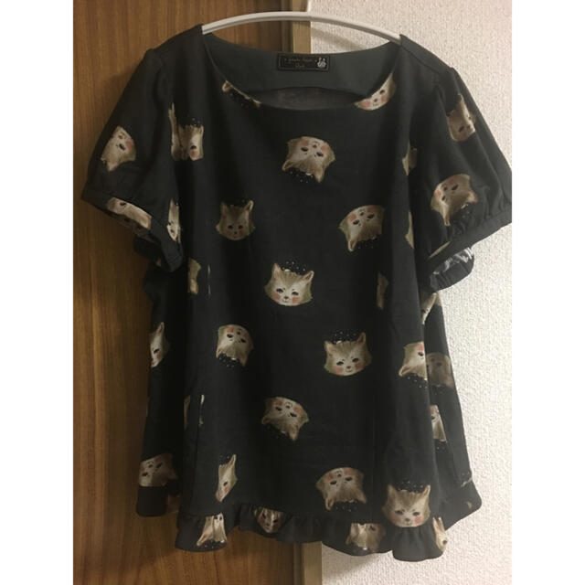 franche lippee(フランシュリッペ)のまりね様＊フランシュリッペ＊ふさふさねこ プルオーバー FL5 レディースのトップス(カットソー(半袖/袖なし))の商品写真