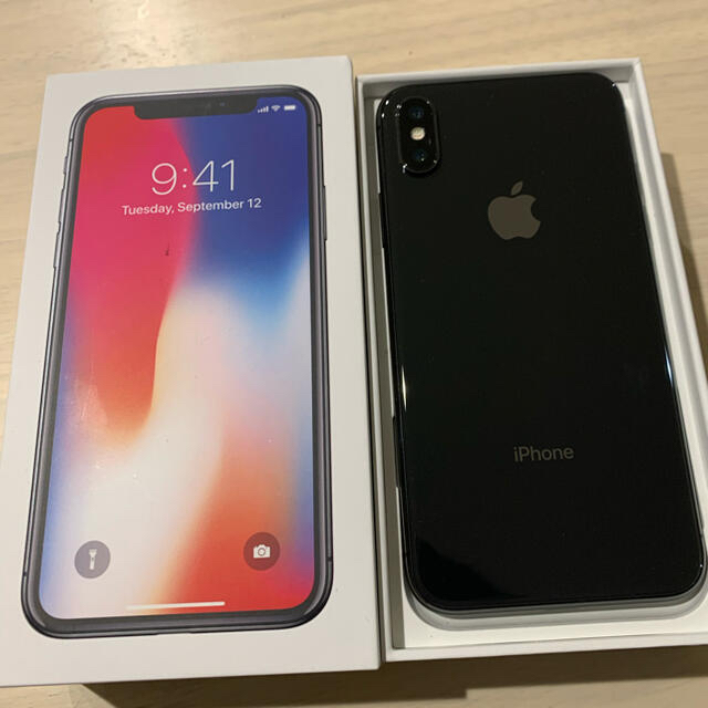 iPhone x 64GB スペースグレー　SIMフリー　美品　送料無料 1