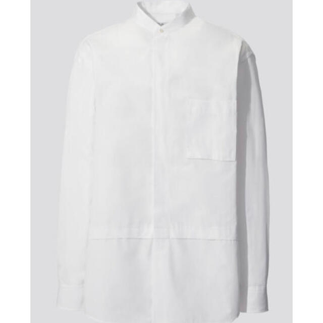 UNIQLO(ユニクロ)の＋J ユニクロ　ピースマコットン　オーバーサイズシャツ　L  白 メンズのトップス(シャツ)の商品写真