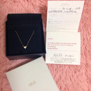 アーカー(AHKAH)の【値下げ】AHKAH アーカー ハートパヴェネックレス YG 18K(ネックレス)