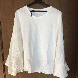 ザラ(ZARA)のヨンファ様　ZARA フリル　カットソー　プルオーバー(カットソー(長袖/七分))