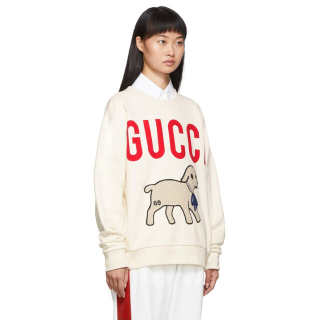 Gucci(グッチ)のGUCCI スウェット　XS ストーン付き　ナチュラル レディースのトップス(トレーナー/スウェット)の商品写真