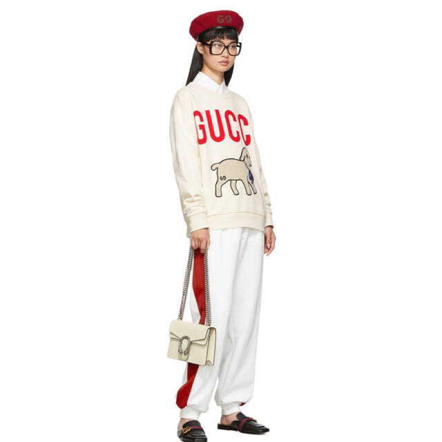 Gucci(グッチ)のGUCCI スウェット　XS ストーン付き　ナチュラル レディースのトップス(トレーナー/スウェット)の商品写真
