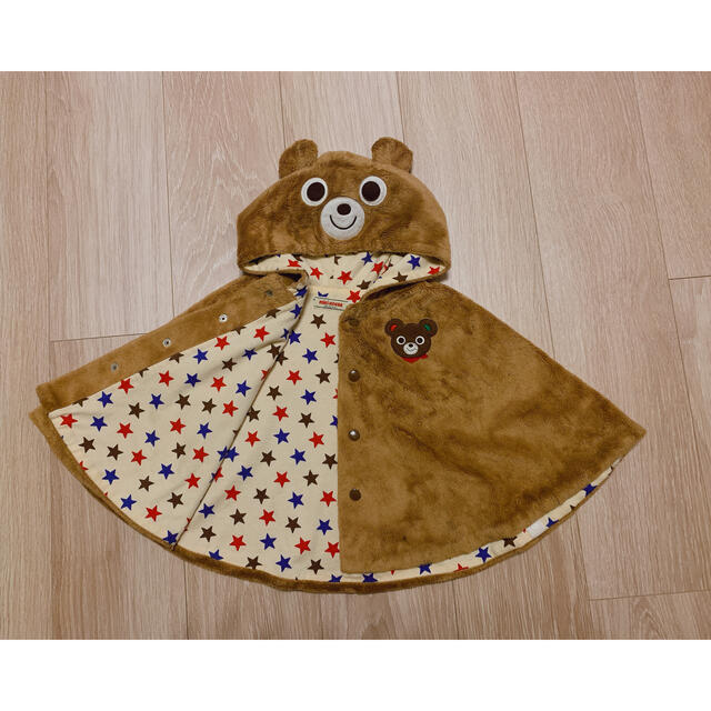 mikihouse(ミキハウス)のミキハウス　ぷっちーくん　ポンチョ　ケープ キッズ/ベビー/マタニティのベビー服(~85cm)(カーディガン/ボレロ)の商品写真