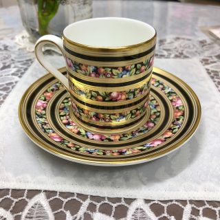 ウェッジウッド(WEDGWOOD)のWEDGEWOODクリオフルリムボーダーデミタスカップ&ソーサー(グラス/カップ)