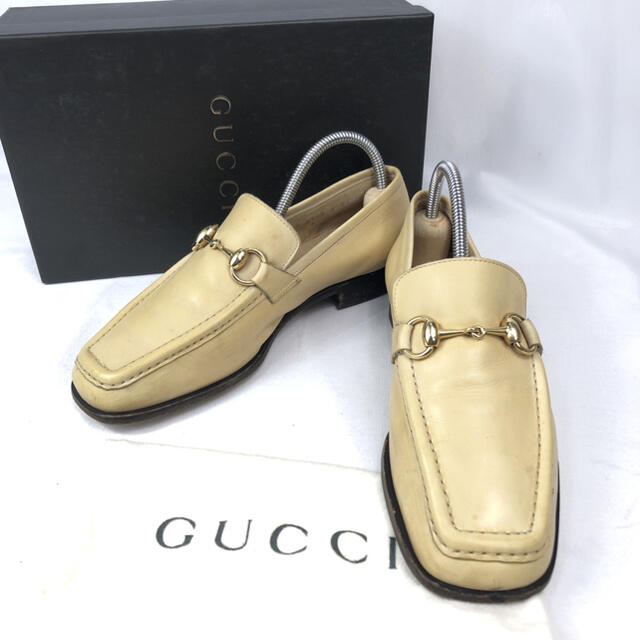 Gucci(グッチ)のGUCCI グッチ ホースビット レザー ローファー スクェアトゥ レディースの靴/シューズ(ローファー/革靴)の商品写真