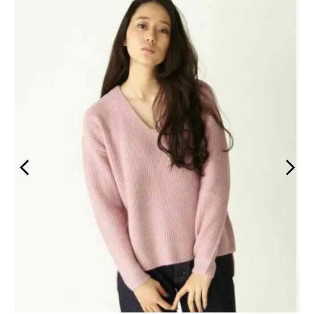 moussy(マウジー)のマウジー　RIB KNIT V／N TOPS レディースのトップス(ニット/セーター)の商品写真