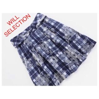 ウィルセレクション(WILLSELECTION)の連休値下げ♪WILLSELECTIONチェックフロッキープリントスカート(ひざ丈スカート)