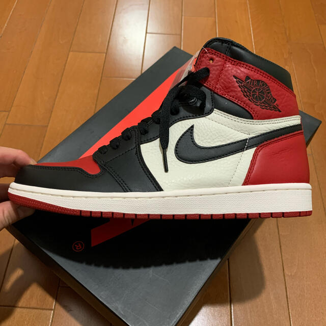 aj1 bred toe 28cm