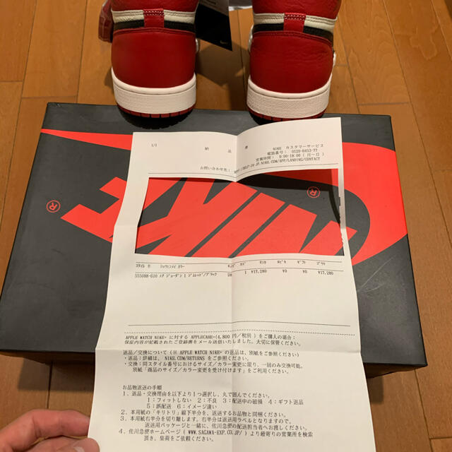 aj1 bred toe 28cm